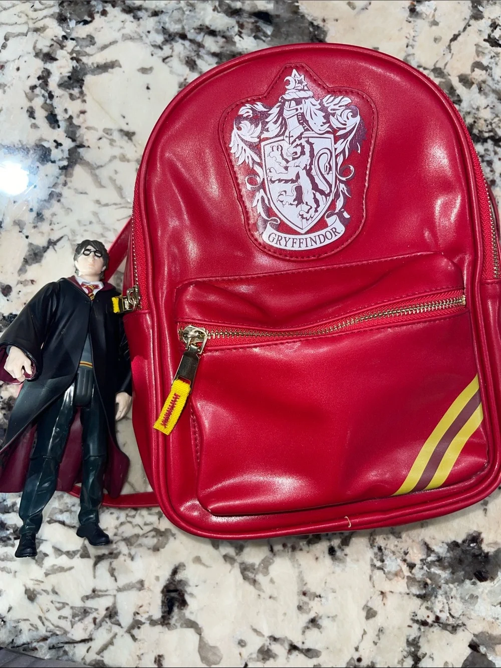 Gryffindor Red Mini Backpack with Gold Accents & 8” Action Figure